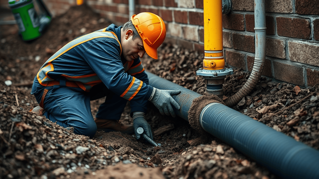 Sewer line installation and repair